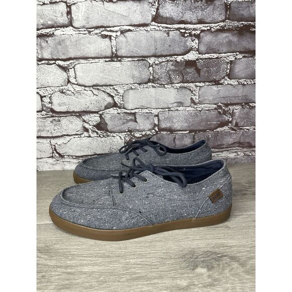 Reef Deck Hand 2 TX Gray Blue Canvas Boat Lace Up Beach Sneakers Men 10M US/43EU - Picture 2 of 16